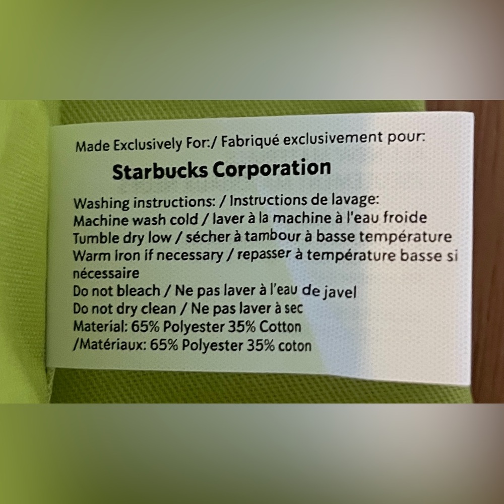 Rare Starbucks Oleato™ Neon Yellow Green Limited Edition Apron - Picture 4 of 4